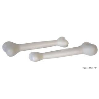 Knochen 2 Stück weiß ca. 22 cm Kunsstoff - Erwacsene Kinder