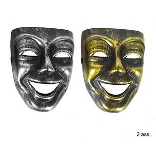 Venetianische Maske zufälliges Modell Maske gebürstet silber oder gold