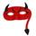 Teufel Augen-Maske rot Herren mit Brauen
