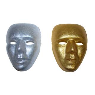 Venetianische Maske zufälliges Modell Maske Glitter silber oder gold mit elastischen Band