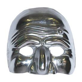 Venetianische Maske PVC Maske Metallic silber mit...