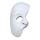 Venetianische Maske einfache Halbmaske weiß mit elastischen Band