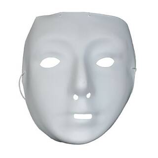 Venetianische Maske einfache Maske zum selbst bemalen weiß mit elastischen Band