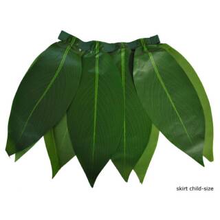 Hawaii Blätterrock grün ca. 60 cm - Kinder