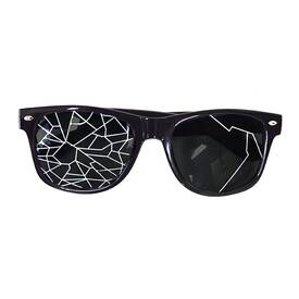 Brille mit Gläsern in Bruchoptik schwarz/weiß...