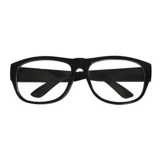 Brille Nerd schwarz ohne Gläser - Erwachsene