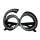 Brille 60. Geburtstag schwarz mit Steinchen - Erwachsene