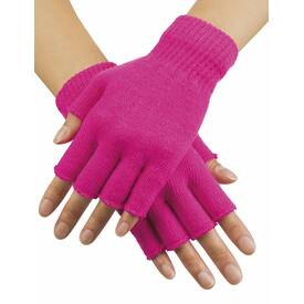 Handschuhe fingerlos Neon Pink - Erwachsene