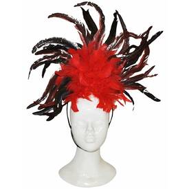 Haarband Kopfschmuck Brasilien mit roten & schwarzen...