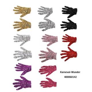 Handschuhe Glitter ca. 22cm - Farbwahl