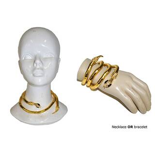 Schlangen-Halskette &Armband gold Ägypten