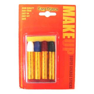 4 Make-Up Stifte im Blister Wachsmalstifte verschiedene Farben Schminke Zubehör Zubehör