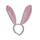 Haarreif Bunny weiß mit rosa - Damen & Kinder
