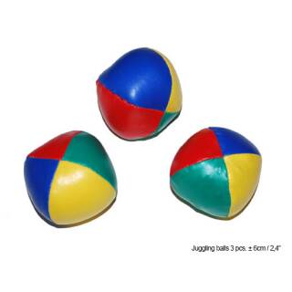 3 Jonglierbälle ca. 6 cm 3 Stück rot/blau/gelb/grün Clown Zubehör