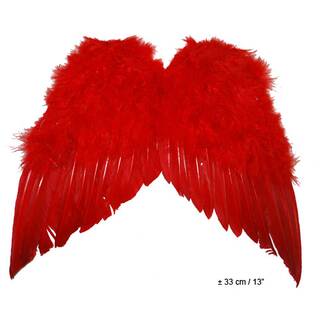 Federflügel Teufel rot ca. 35 x 36 cm - Erwachsene