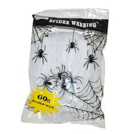 SPIDER WEB Spinnennetz + Spinnen weiß 56gr