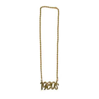 Halskette 1980 Jahreszahl gold ca. 30cm
