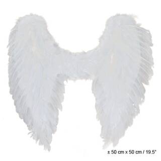 Flügel Engel Farbe weiß ca. 50 x 50 cm Federn Karneval