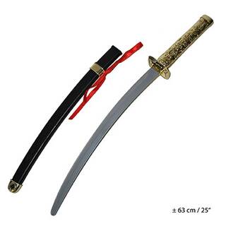 Schwert inkl. Scheide aus Kunststoff Ninja ca. 63 cm lang Asien China Spanien Nationen
