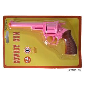 Cowboy Spielzeugpistole pink ca. 19cm im Blister für...