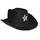 Cowboyhut Sheriff schwarz mit Stern & Kordel