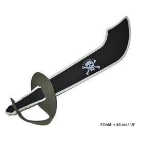 Piratenschwert schwarz mit Totenschädel ca. 48cm...