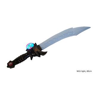 Schwert Säbel ca. 60 cm mit Licht silberne Klinge mit schwarz/braunen Griff