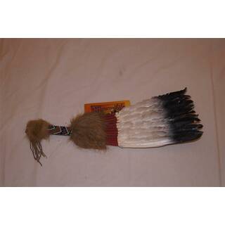 Fächer Indianer verschiedenfarbige Federn ca. 52cm