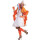 Fuzzy Bolero Orange wuscheliger flauschiger Bolero Jacke orange Damen Kostüm