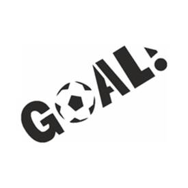 Selbstklebe Schablone Goal Schriftzug Eulenspiegel 105627