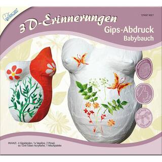 3D Erinnerungen - Gips-Abdruck Babybauch