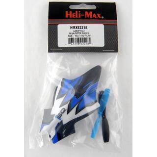 Heli-Max Canopy Set 4 Rotor Blade 1SQ 1SQ V-Cam Blue HMXE2218