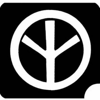 Tattooschablone Peace Logo 6,5x6,2cm