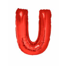 Folienballon rot Buchstabe U 102 cm