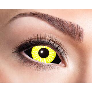 Kontaktlinsen Black Yellow Sclera-Linsen
 22 mm Durchmesser
 6 Monate tragbar 2 Stück